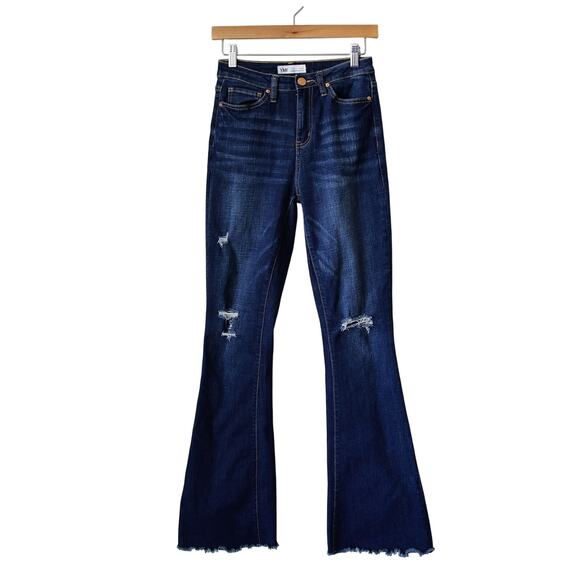 YMI High-waist Flare distressed jeans size 28 - Picture 1 of 4